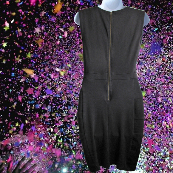 FRENCH CONNECTION LBD SZ 6 US Black SCUBA Dress - Picture 7 of 8